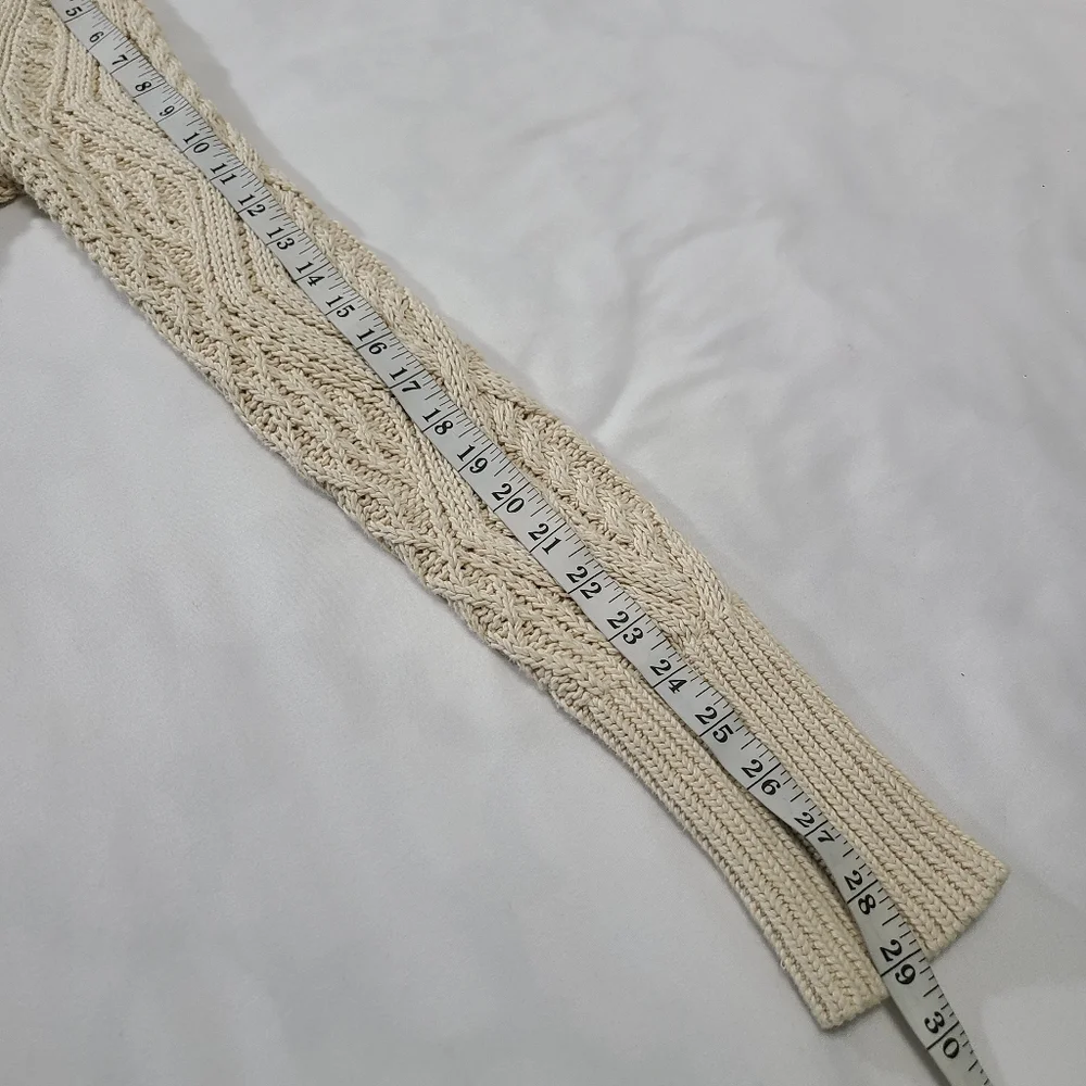 J Crew Cable Knit‎ Heavy Weight Fisherman Sweater Size XS